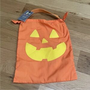Pottery Barn Kids Glow in Dark Pumpkin Halloween Pillowcase Treat Bag 16"